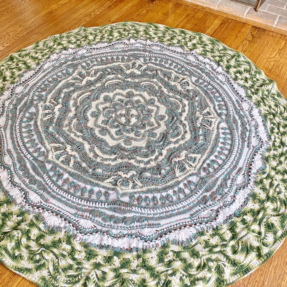 ❌sold❌ Mandala Madness Hand Made Crochet 78" - Picture 8 of 13